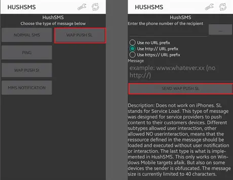 hushsms apk